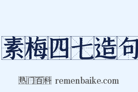 素梅四七造句是什么意思的图片